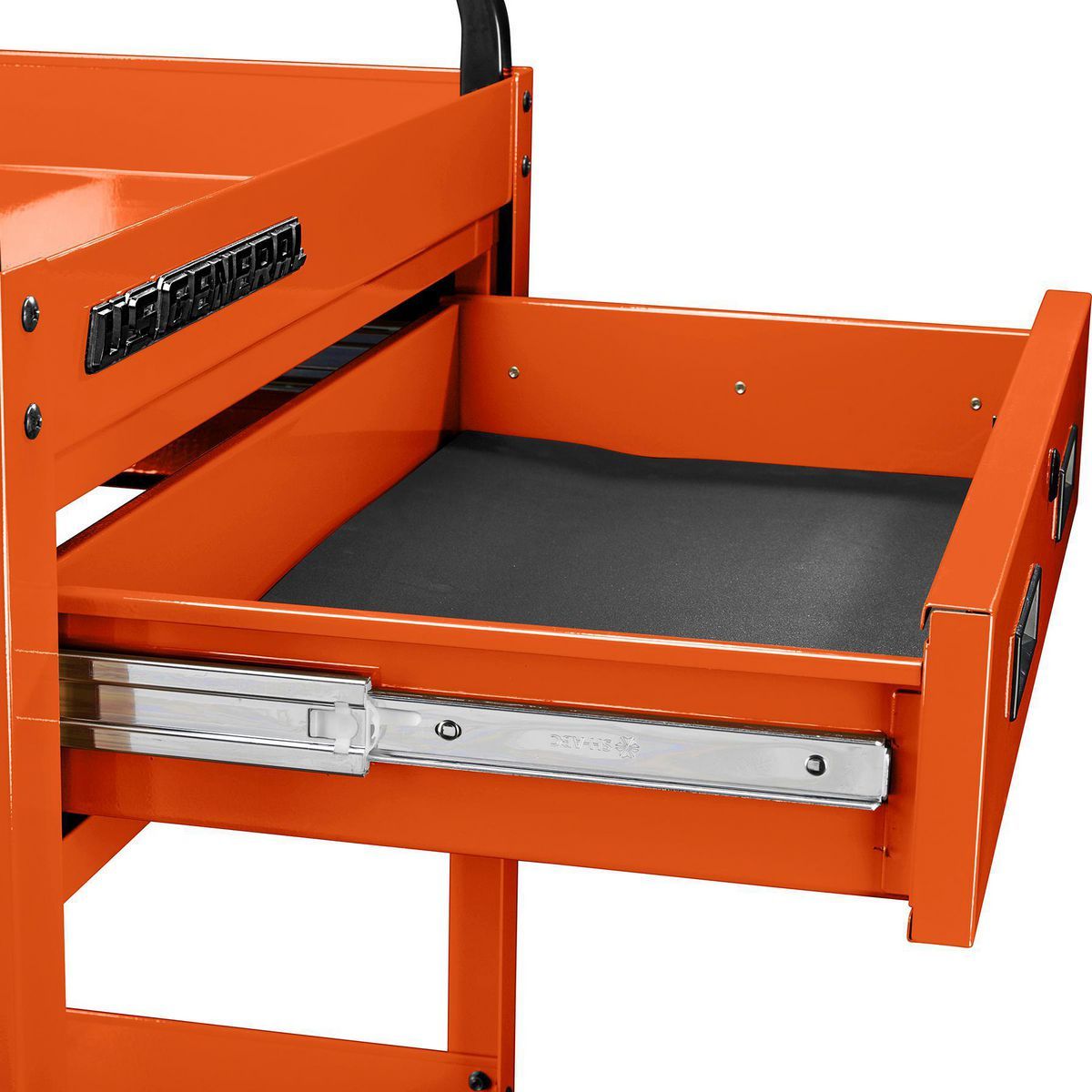 U.S. GENERAL 30 in., 1-Drawer Service Cart, Orange8