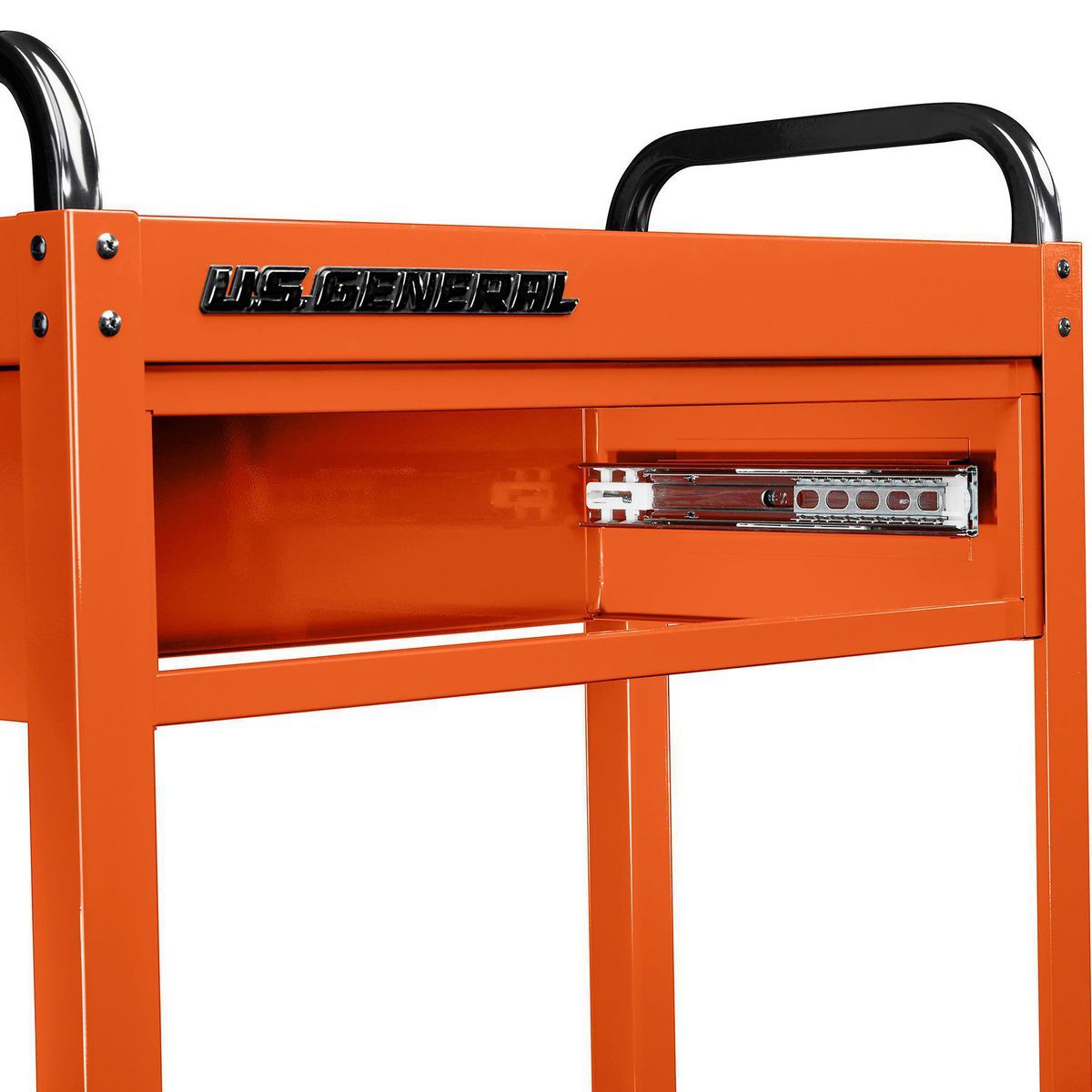 U.S. GENERAL 30 in., 1-Drawer Service Cart, Orange9