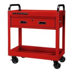 U.S. GENERAL 30 in., 1-Drawer Service Cart, Red