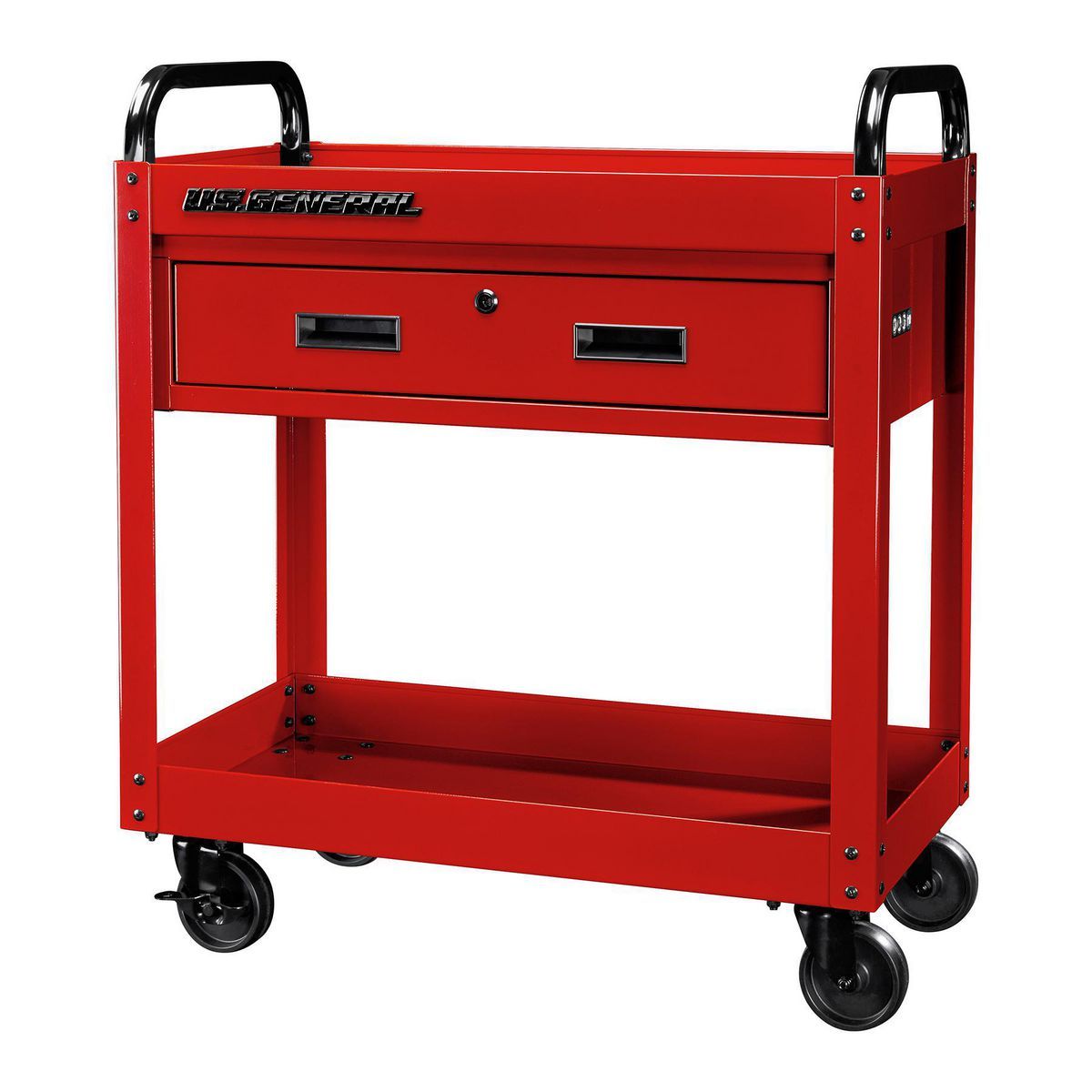 U.S. GENERAL 30 in., 1-Drawer Service Cart, Red U.S. GENERAL 30 in., 1-Drawer Service Cart, Red