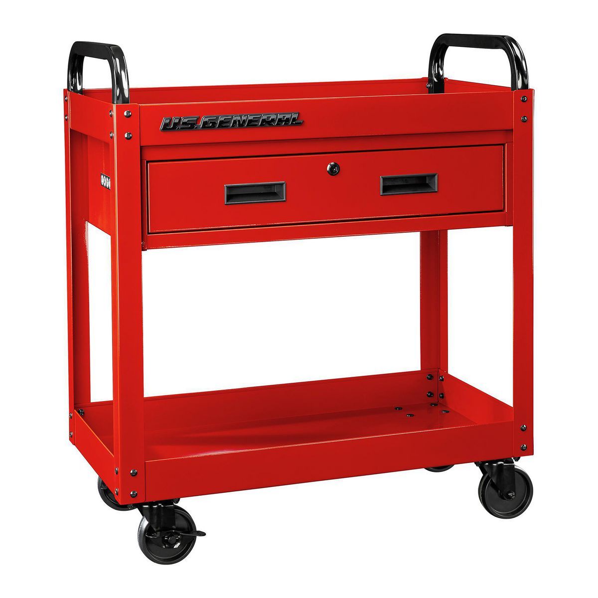 U.S. GENERAL 30 in., 1-Drawer Service Cart, Red5