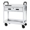 U.S. GENERAL 30 in., 1-Drawer Service Cart, White