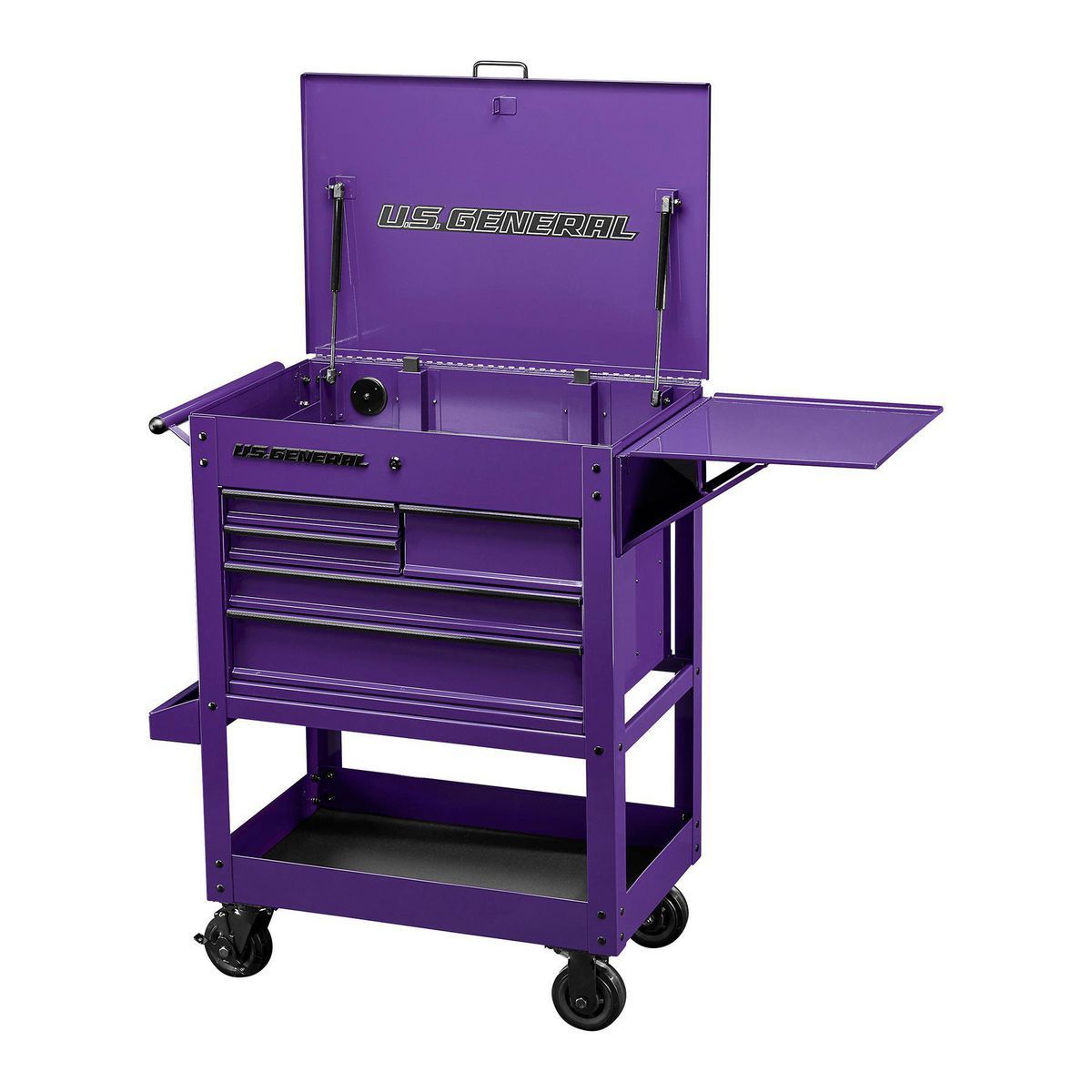 U.S. GENERAL 30 in., 5-Drawer Mechanics Cart, Purple13