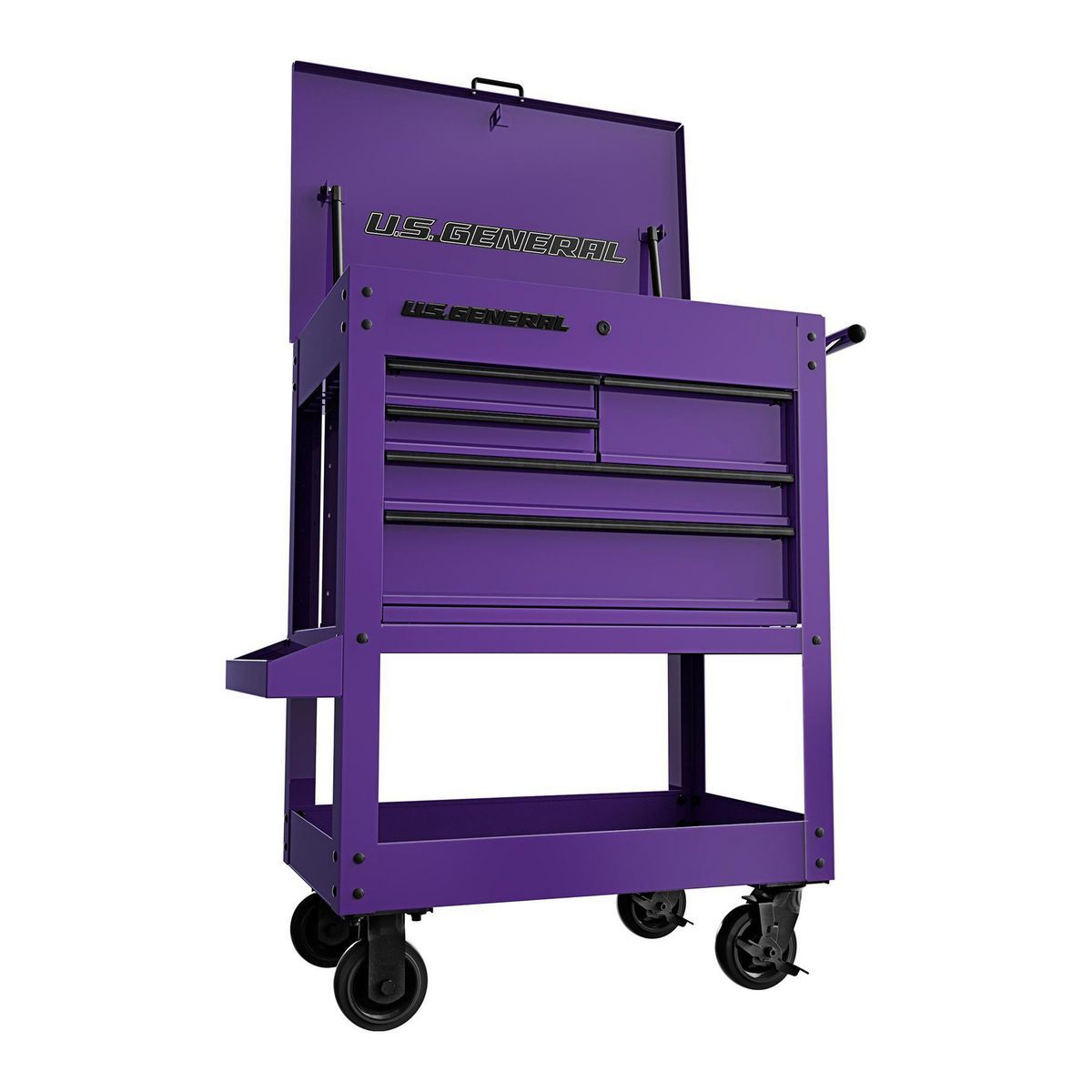 U.S. GENERAL 30 in., 5-Drawer Mechanics Cart, Purple4