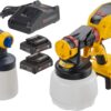 Wagner Spraytech 2454976 FLEXiO 3550 18V Cordless Handheld HVLP Paint Sprayer, Sprays Most Unthinned Latex, Includes Two Nozzles and Two Batteries, Complete Adjustability