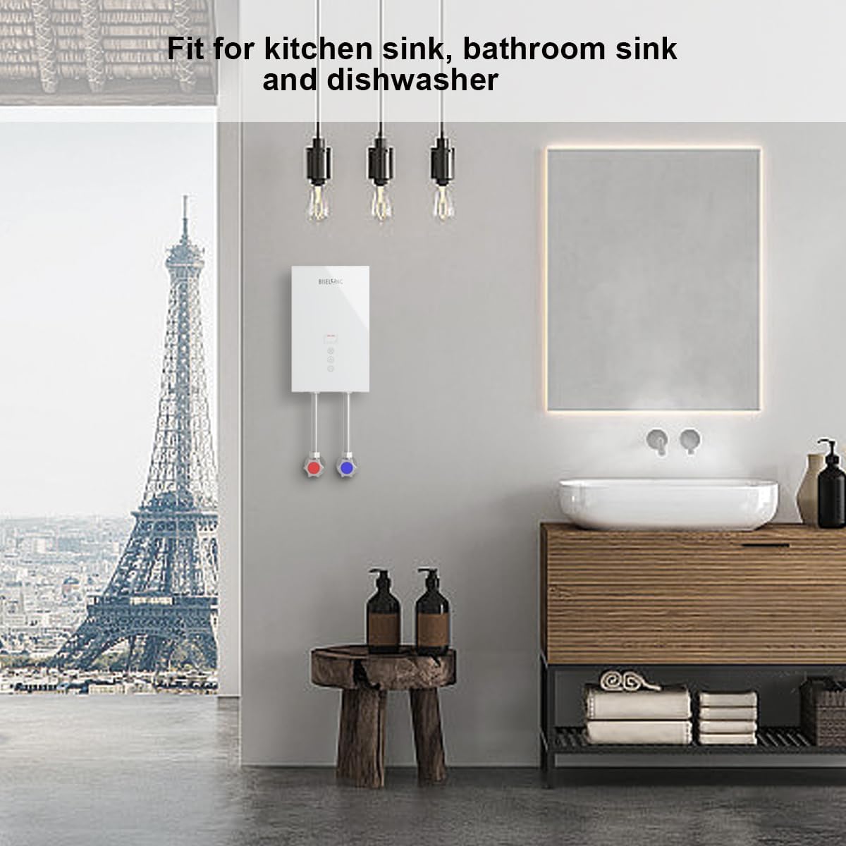 Water Heater for Home, Tank or Tankless, Electric or Gas, Multiple Sizes (white-3.5)4