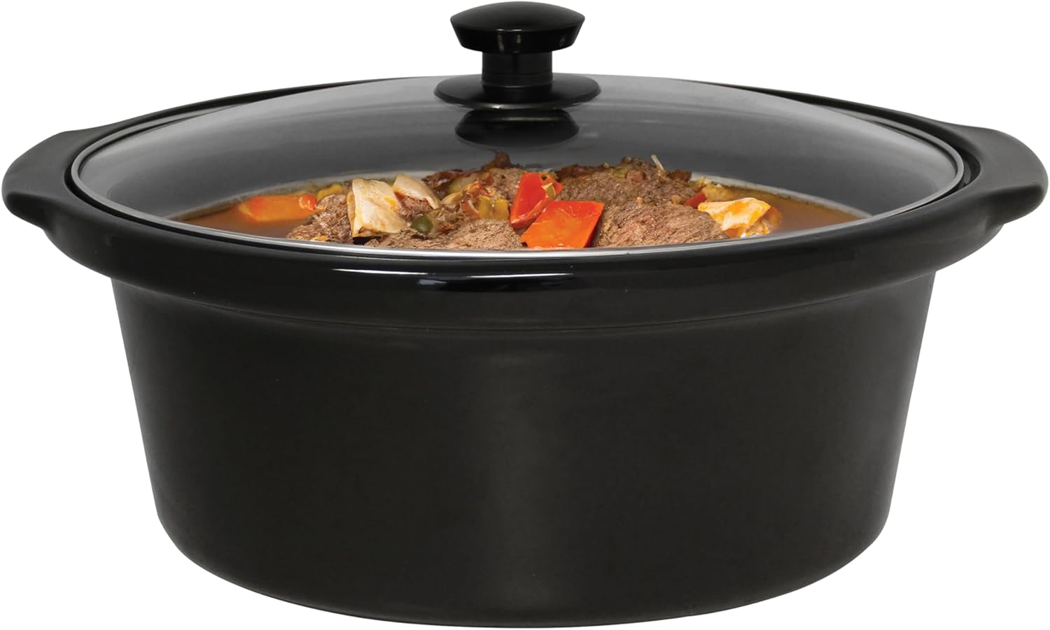 West Bend Slow Cooker 6-Quart Manual Crockery Style with Dishwasher Safe Oval Ceramic Crockpot and Glass Lid Two Temperature Settings Plus Keep Warm, 330-Watts, Silver0