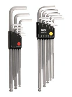 Wiha 66993 Inch and Metric Ball End Hex L-Key Sets, 2-Pack, Black