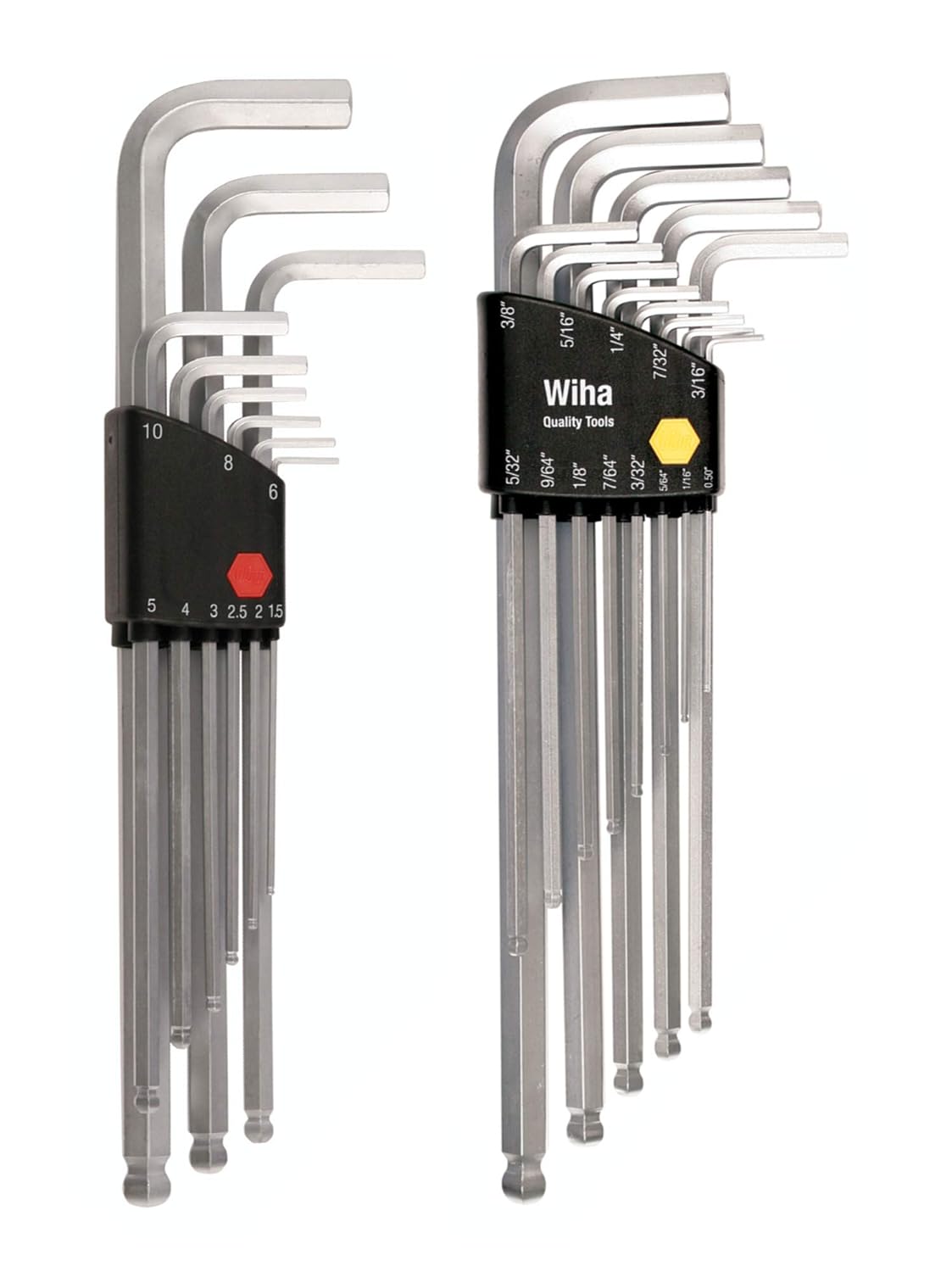 Wiha 66993 Inch and Metric Ball End Hex L-Key Sets, 2-Pack, Black Wiha 66993 Inch and Metric Ball End Hex L-Key Sets, 2-Pack, Black