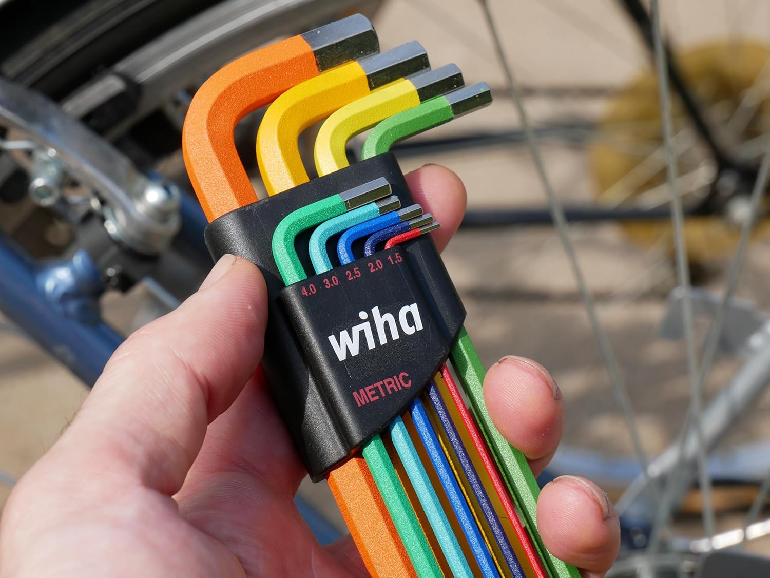 Wiha 9 Piece Ball End Color Coded Hex L-Key Set - Metric8