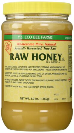 YS Eco Bee Farms RAW HONEY - Raw, Unfiltered, Unpasteurized - Kosher (3 Lb (2 Pack))