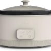 bella 6.0 Qt Programmable Slow Cooker, EverGood™ Ceramic Nonstick Coating, Adjustable Temperature & Cooking Times, Dishwasher Safe Stoneware Pot & Tempered Glass Lid, Tangle Free Cord Wrap, Oatmilk
