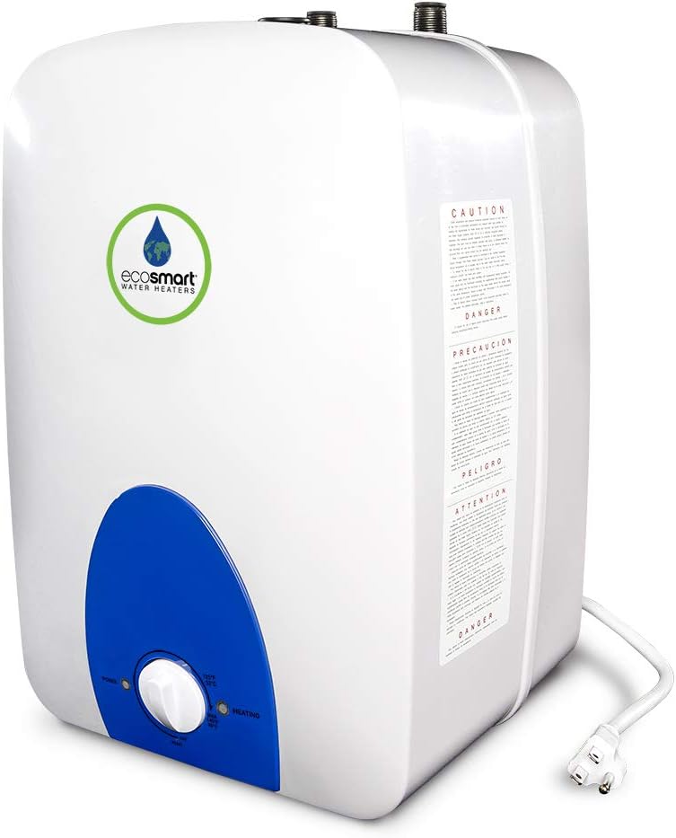 ecosmart ECOMINI6 Electric Mini Tank Water Heater, ECO 6, White, 6 Gal1