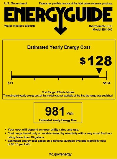 thermomate Tank Water Heater Electric, 10 Gallon Small Point of Use Hot Water Heater, 120 Volt 1500W Compact Residential Water Heater, Adjustable Thermostat, UL Listed (ES1000)11