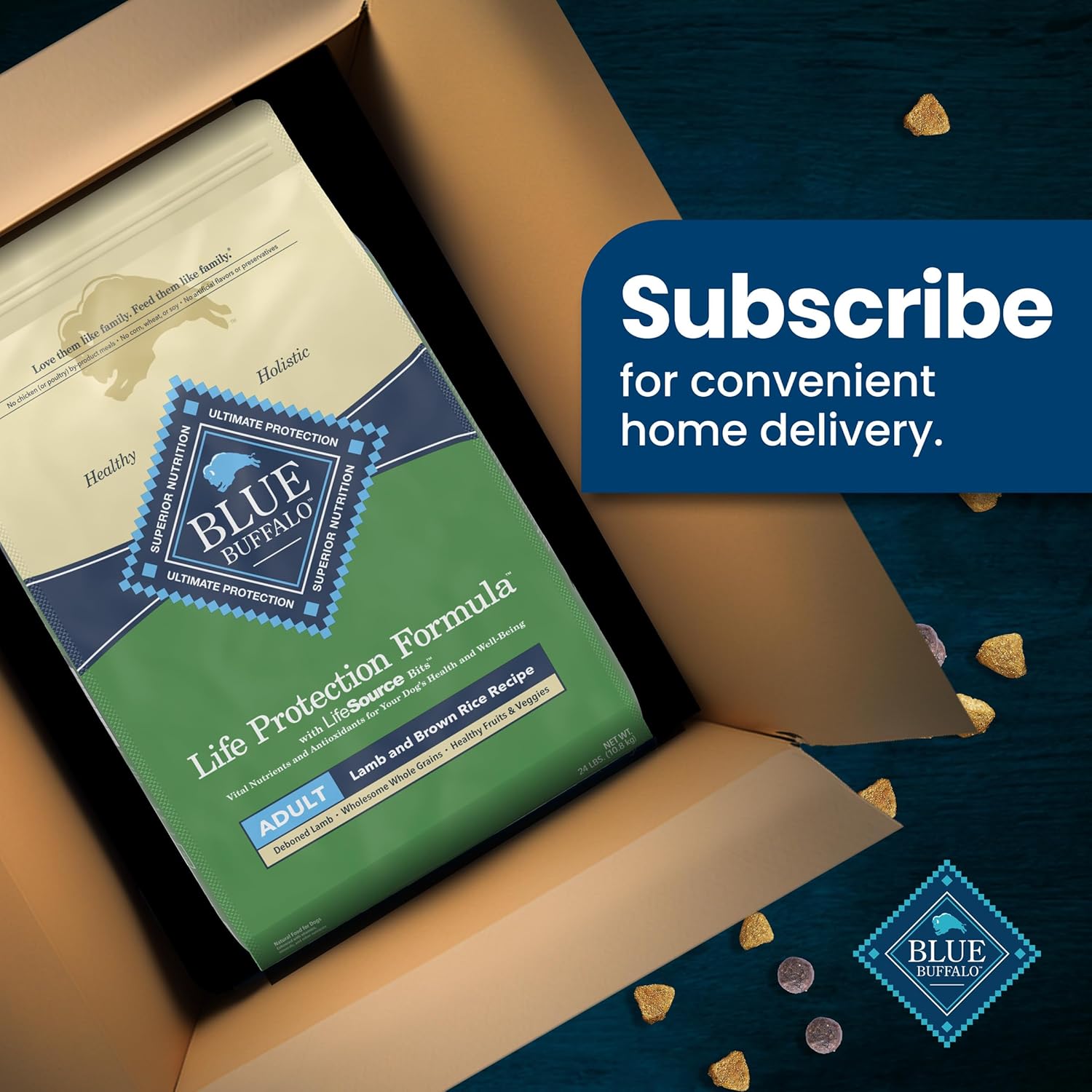 BLUE BUFFALO Life Protection Formula Adult Dry Dog Food, Helps Build and Maintain Strong Muscles, Made with Natural Ingredients, Lamb & Brown Rice Recipe, 24-lb. Bag13