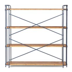Best Selling Home Decor Wood 4-Tier Decorative Shelving Unit (64-in W x 17.5-in D x 65.5-in H) Brown, (134-lb Capacity Per Shelf)