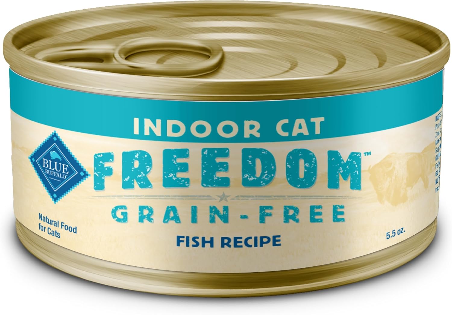Blue Buffalo Freedom Grain-Free Adult Wet Cat Food, Complete & Balanced Nutrition for Indoor Cats, Made with Natural Ingredients, Fish Recipe, 5.5-oz Cans (24 Count) Blue Buffalo Freedom Grain-Free Adult Wet Cat Food, Complete & Balanced Nutrition for Indoor Cats, Made with Natural Ingredients, Fish Recipe, 5.5-oz Cans (24 Count)