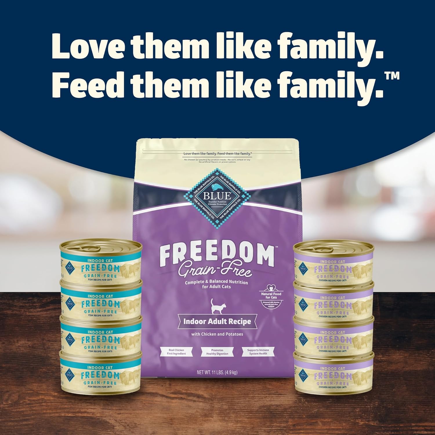 Blue Buffalo Freedom Grain-Free Adult Wet Cat Food, Complete & Balanced Nutrition for Indoor Cats, Made with Natural Ingredients, Fish Recipe, 5.5-oz Cans (24 Count)9