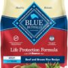 Blue Buffalo Life Protection Formula Adult Dry Dog Food, Helps Build and Maintain Strong Muscles, Made with Natural Ingredients, Beef & Brown Rice Recipe, 15-lb. Bag