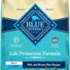 Blue Buffalo Life Protection Formula Adult Dry Dog Food, Helps Build and Maintain Strong Muscles, Made with Natural Ingredients, Fish & Brown Rice Recipe, 30-lb. Bag