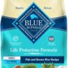 Blue Buffalo Life Protection Formula Adult Dry Dog Food, Helps Build and Maintain Strong Muscles, Made with Natural Ingredients, Fish & Brown Rice Recipe, 34-lb. Bag