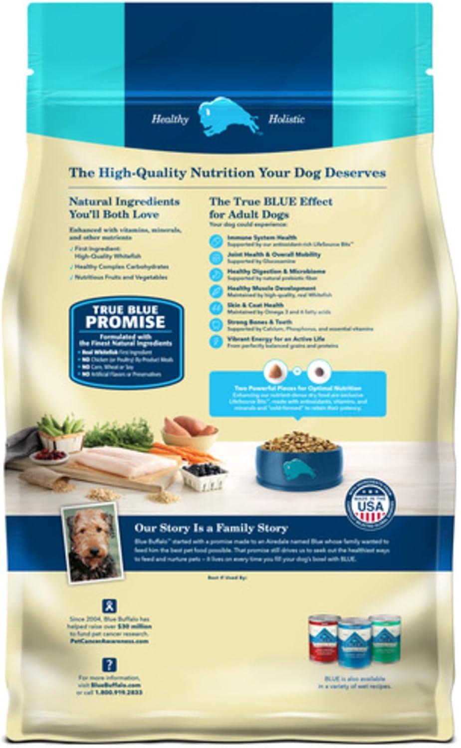 Blue Buffalo Life Protection Formula Adult Dry Dog Food, Helps Build and Maintain Strong Muscles, Made with Natural Ingredients, Fish & Brown Rice Recipe, 34-lb. Bag1