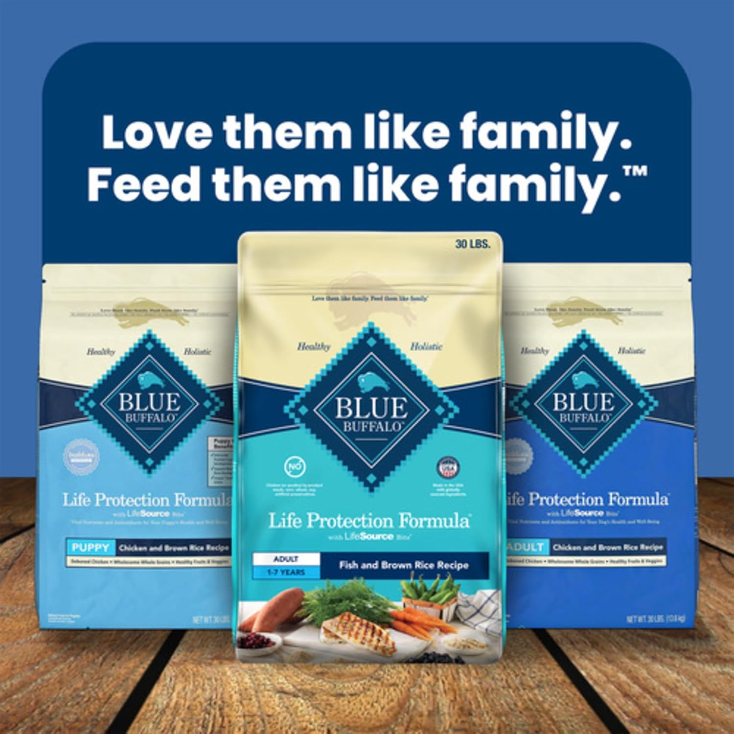 Blue Buffalo Life Protection Formula Adult Dry Dog Food, Helps Build and Maintain Strong Muscles, Made with Natural Ingredients, Fish & Brown Rice Recipe, 34-lb. Bag6