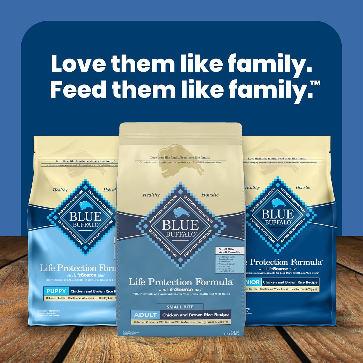 Blue Buffalo Life Protection Formula Adult Small Bite Dry Dog Food, Helps Build and Maintain Strong Muscles, Made with Natural Ingredients, Chicken & Brown Rice Recipe, 15-lb. Bag13