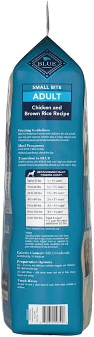 Blue Buffalo Life Protection Formula Adult Small Bite Dry Dog Food, Helps Build and Maintain Strong Muscles, Made with Natural Ingredients, Chicken & Brown Rice Recipe, 15-lb. Bag3