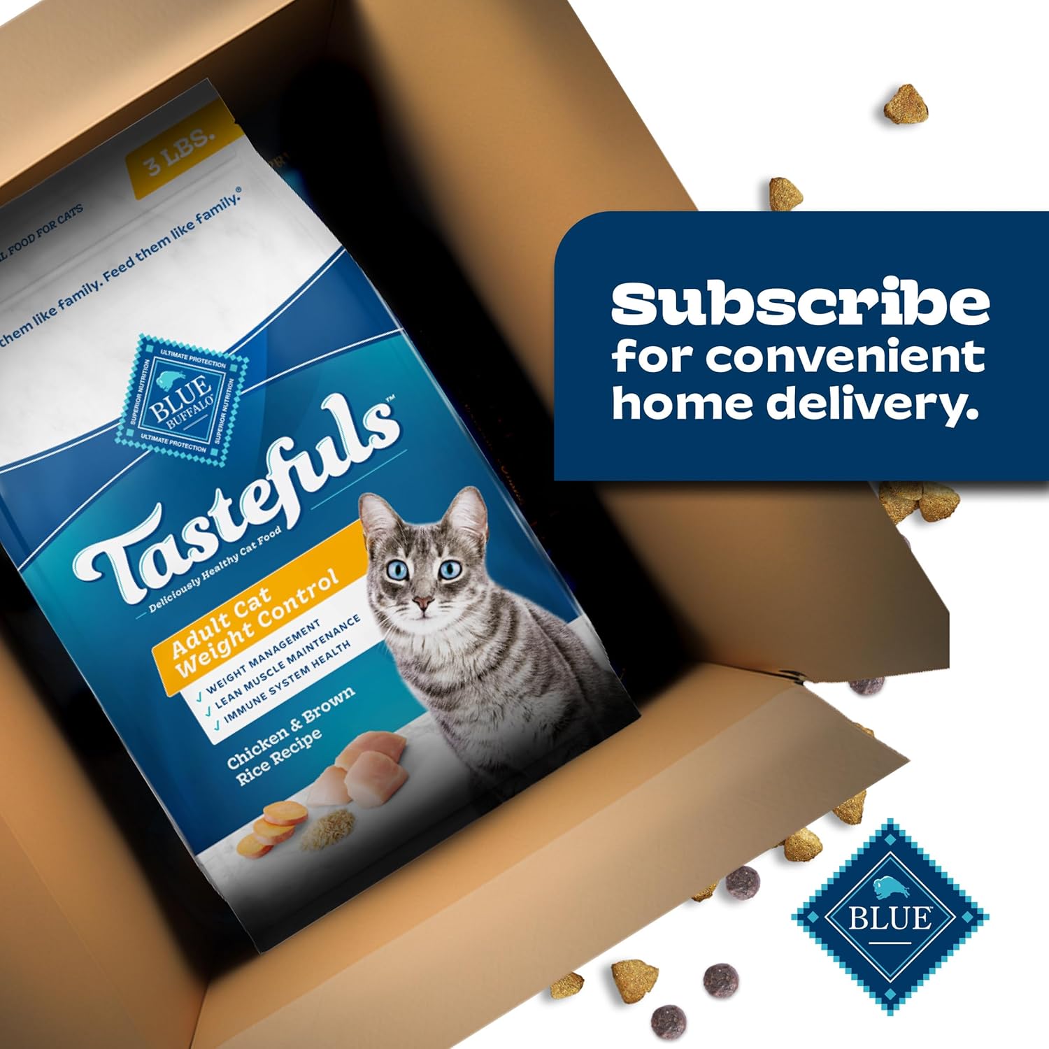 Blue Buffalo Tastefuls Natural Food for Adult Cats, Weight Control, 15-lb. Bag12