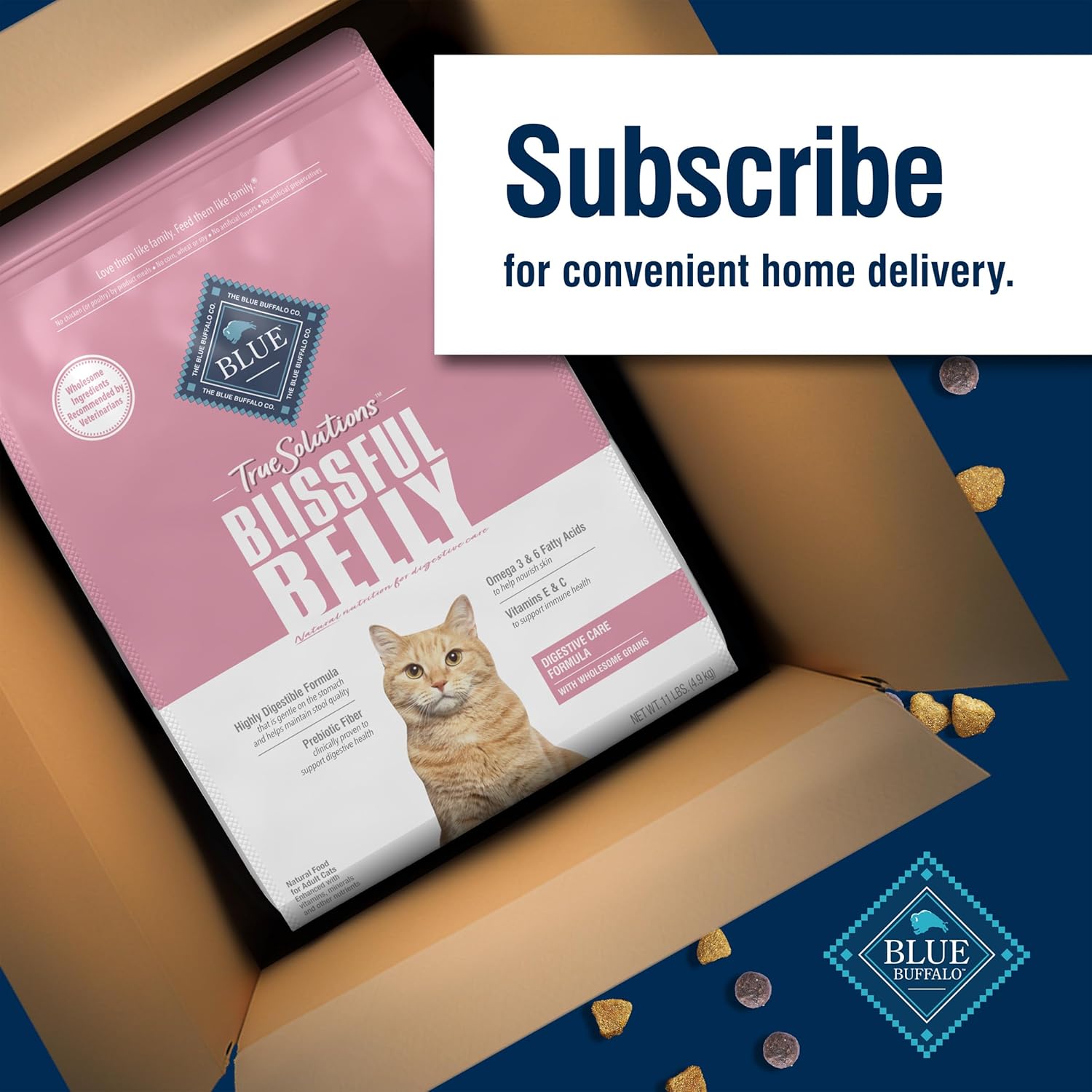 Blue Buffalo True Solutions Digestive Care Natural Dry Cat Food for Adult Cats, Chicken, 11-lb. Bag11