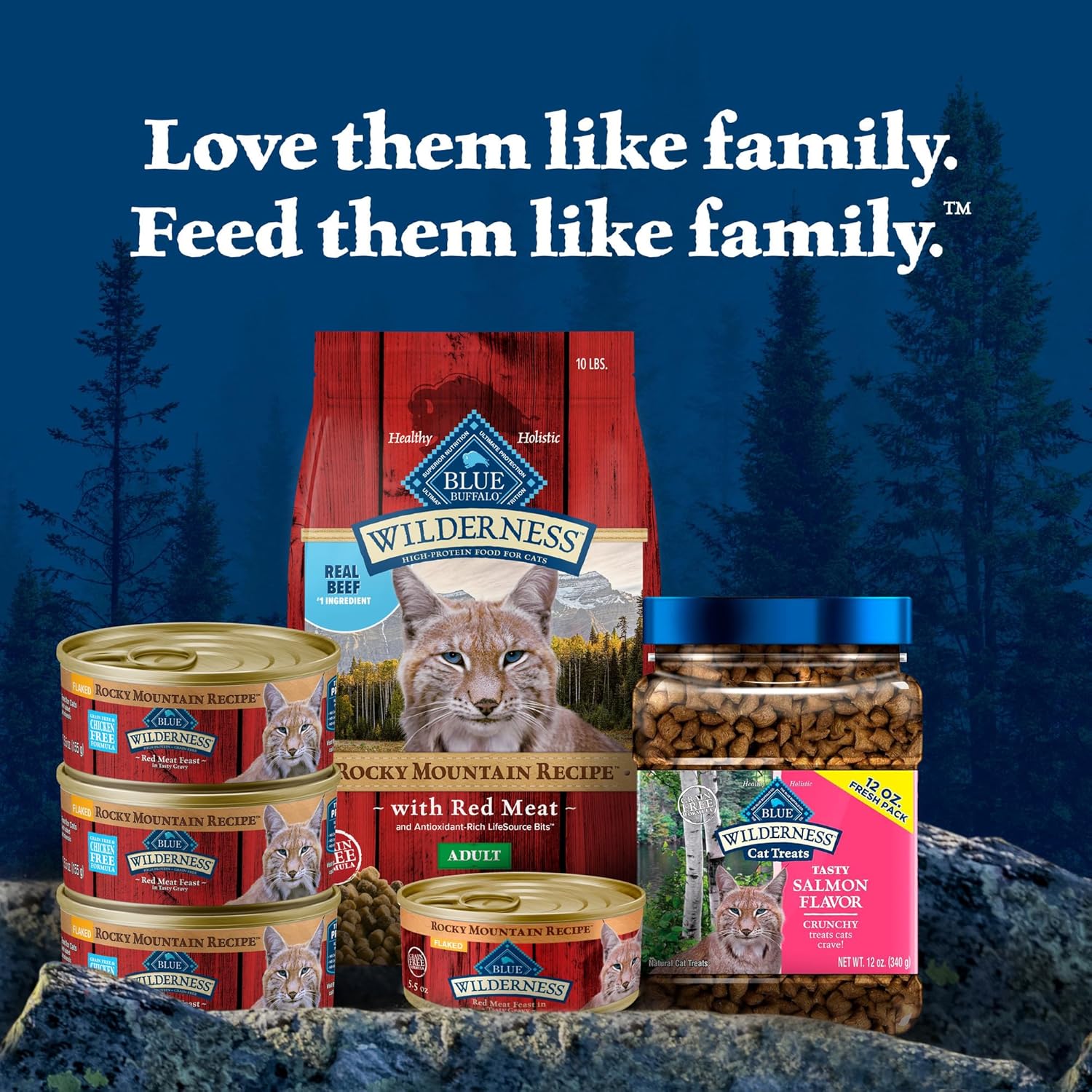 Blue Buffalo Wilderness Adult Dry Cat Food, Rocky Mountain Recipe, Chicken-Free & Grain-Free Recipe Made with Natural Ingredients, Red Meat, 10-lb Bag6