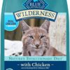 Blue Buffalo Wilderness High-Protein, Grain-Free Natural Dry Food for Adult Cats, Indoor Hairball Control, Chicken, 11-lb. Bag