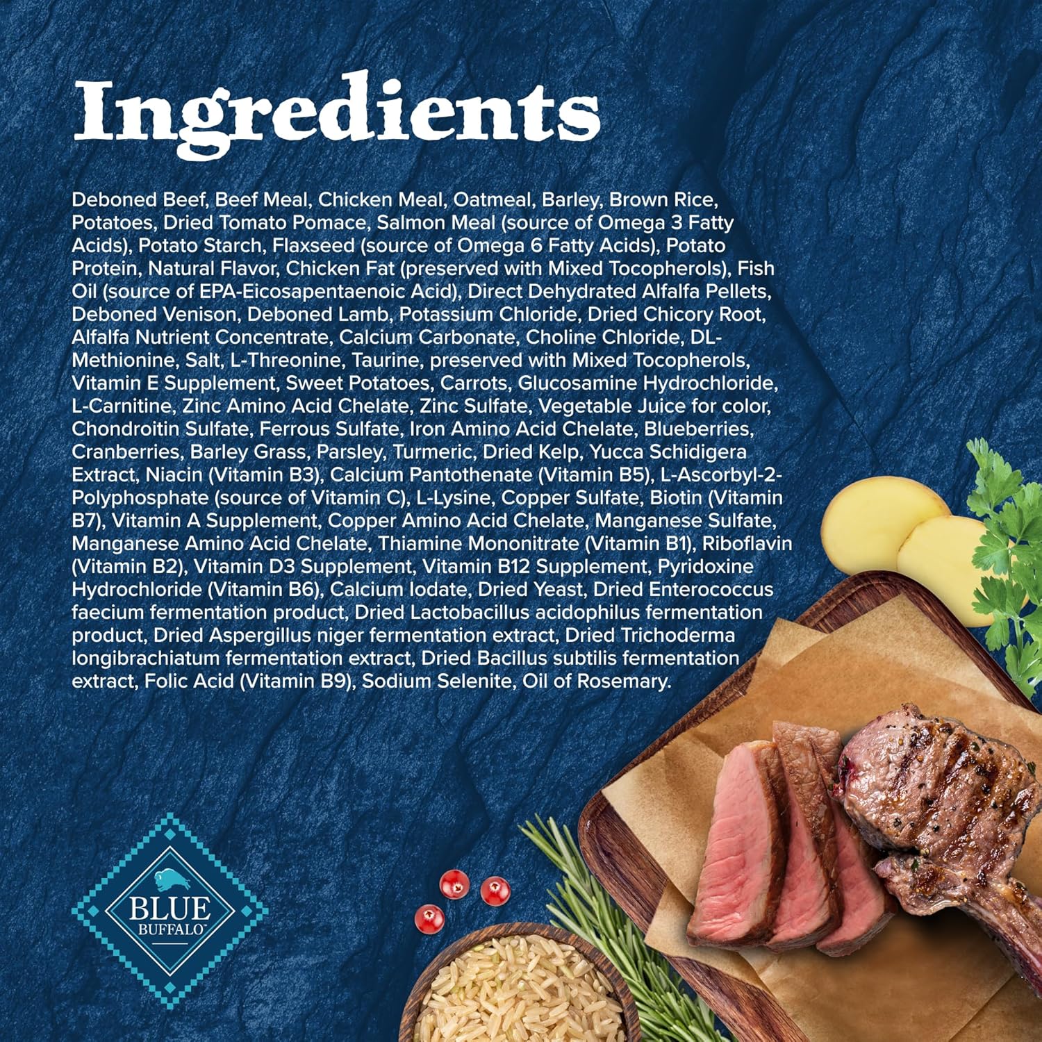 Blue Buffalo Wilderness Rocky Mountain Recipe High-Protein Large Breed Adult Dry Dog Food, Made in the USA with Natural Ingredients Plus Wholesome Grains, Red Meat, 24-lb. Bag1r1