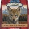 Blue Buffalo Wilderness Rocky Mountain Recipe High Protein, Natural Puppy Dry Dog Food, Red Meat 4-lb