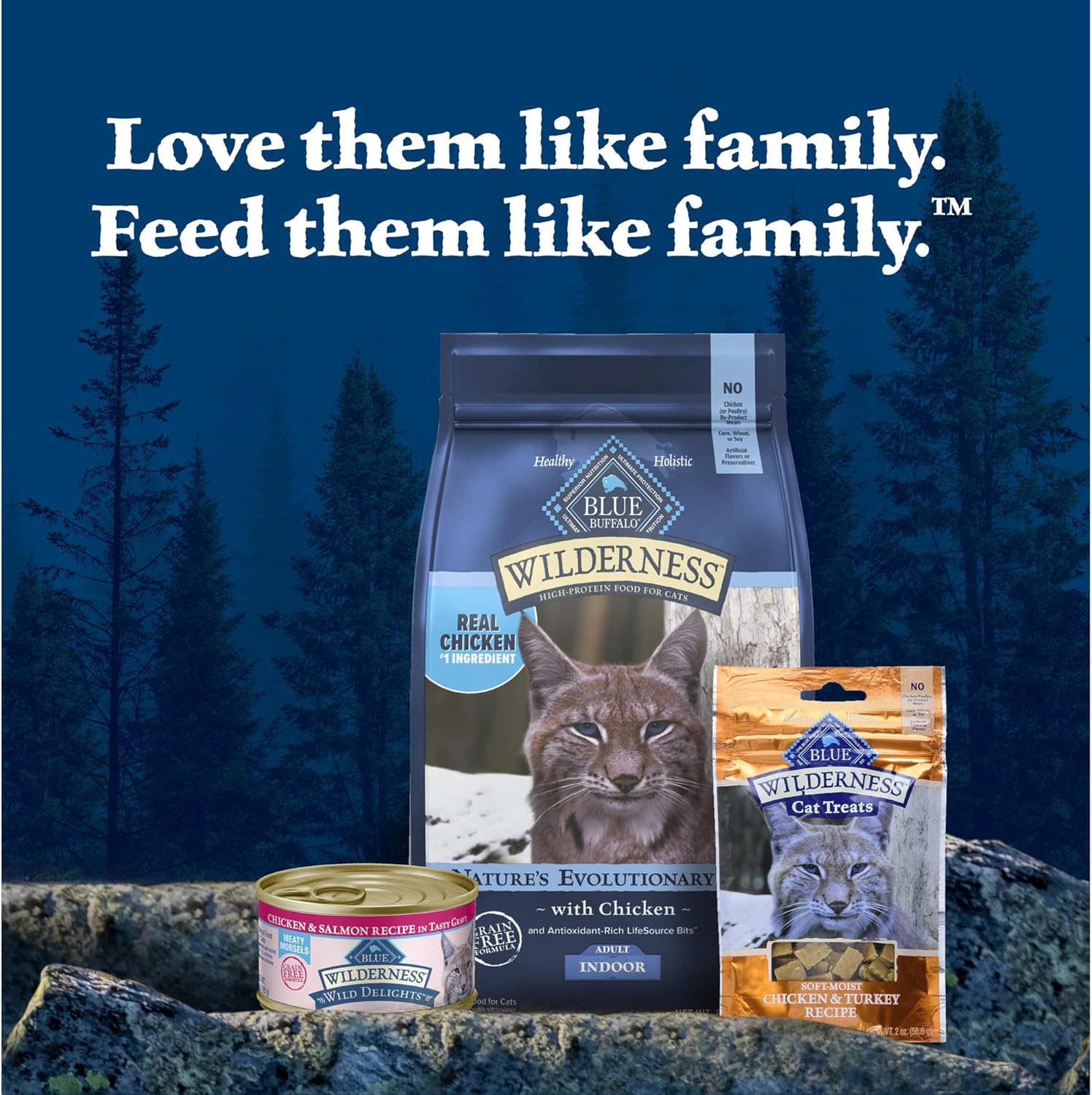 Blue Buffalo Wilderness Wild Delights Meaty Morsels Natural Wet Cat Food, Chicken & Salmon in Tasty Gravy, 3-oz. Cans, 24-Pack0