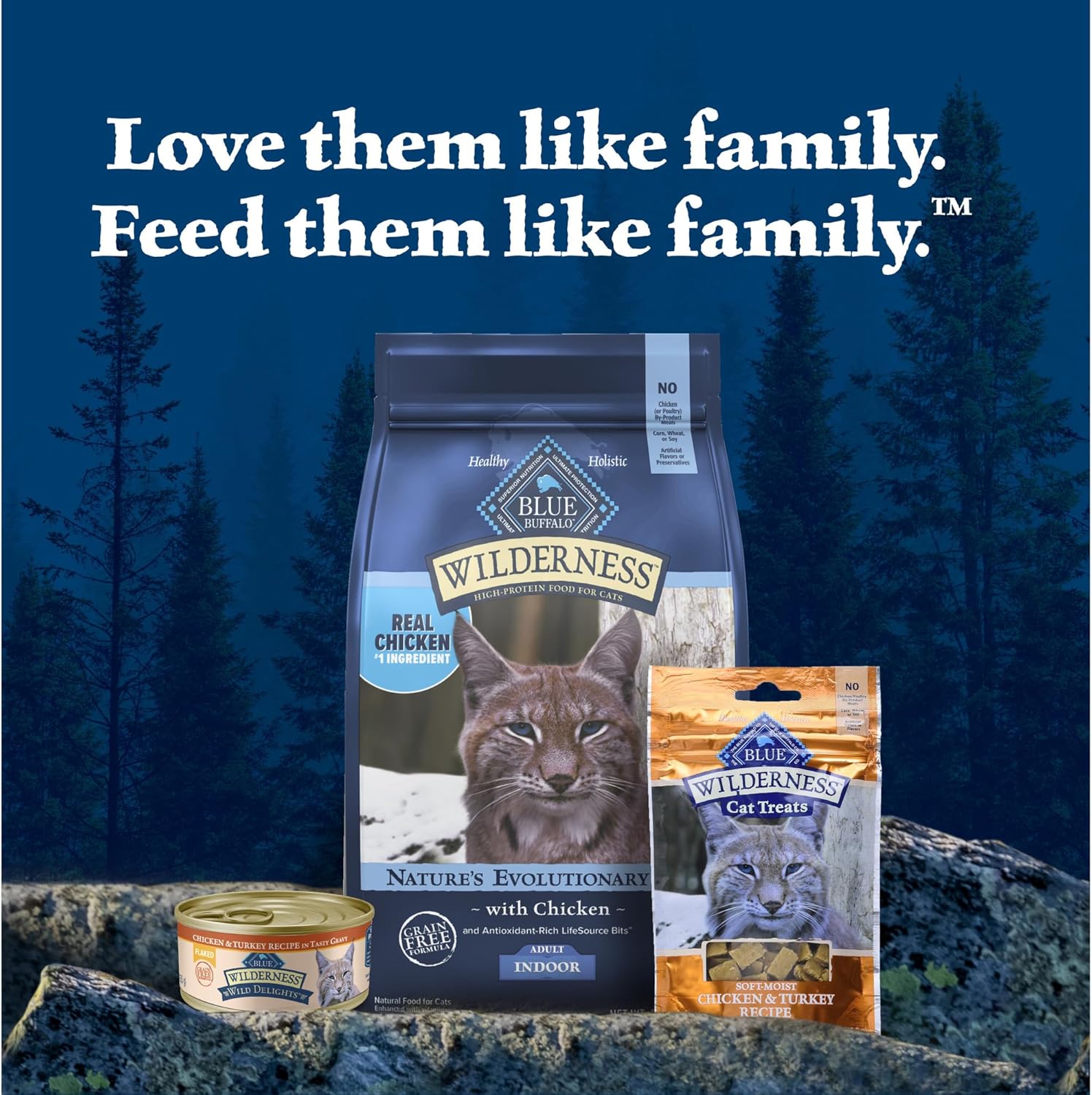 Blue Buffalo Wilderness Wild Delights Natural Wet Food for Cats, Flaked Chicken & Turkey in Tasty Gravy, 5.5-oz Cans, 24-pack13