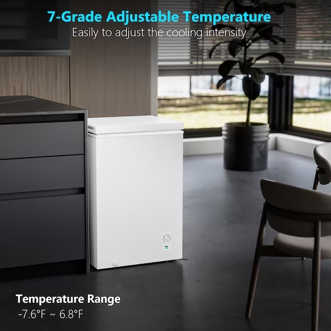 COWSAR 3.5-Cu. Feet Garage Ready Manual Defrost Chest Freezer ( White ) LSD58CF97W7_11zon_11zon