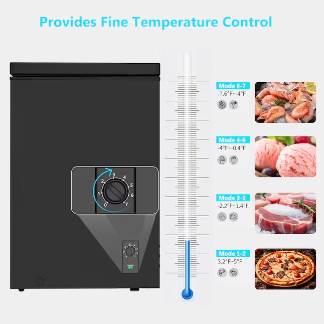 COWSAR LSD58CF97B 3.5-Cu. Feet Garage Ready Manual Defrost Chest Freezer ( Black )1_11zon