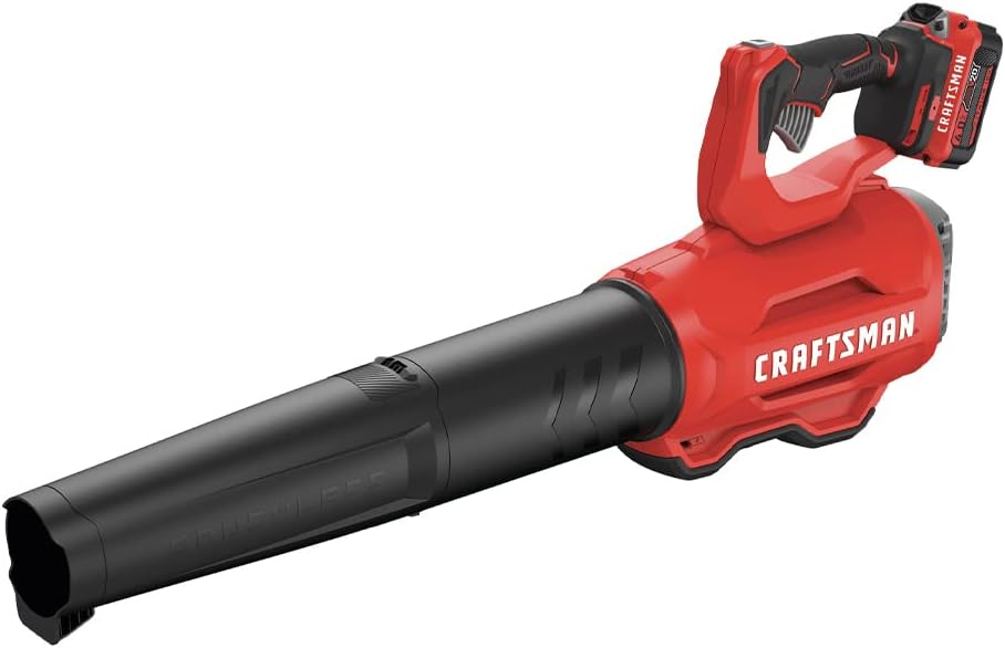 CRAFTSMAN 20V MAX Cordless Leaf Blower, Battery & Charger Included (CMCBL720M1) Red CRAFTSMAN 20V MAX Cordless Leaf Blower, Battery & Charger Included (CMCBL720M1) Red