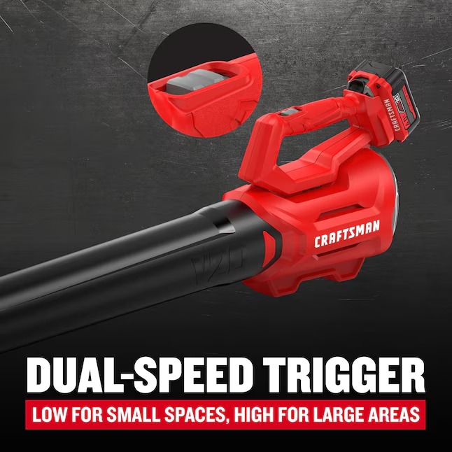 CRAFTSMAN CMCBL700M1 20-volt Max 380-CFM 100-MPH Battery Handheld Leaf Blower 4 Ah (Battery and Charger Included)3_11zon
