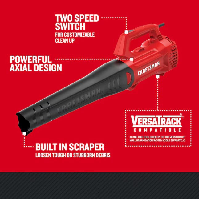 CRAFTSMAN CMEBL710 450-CFM 140-MPH Corded Electric Handheld Leaf Blower2_11zon