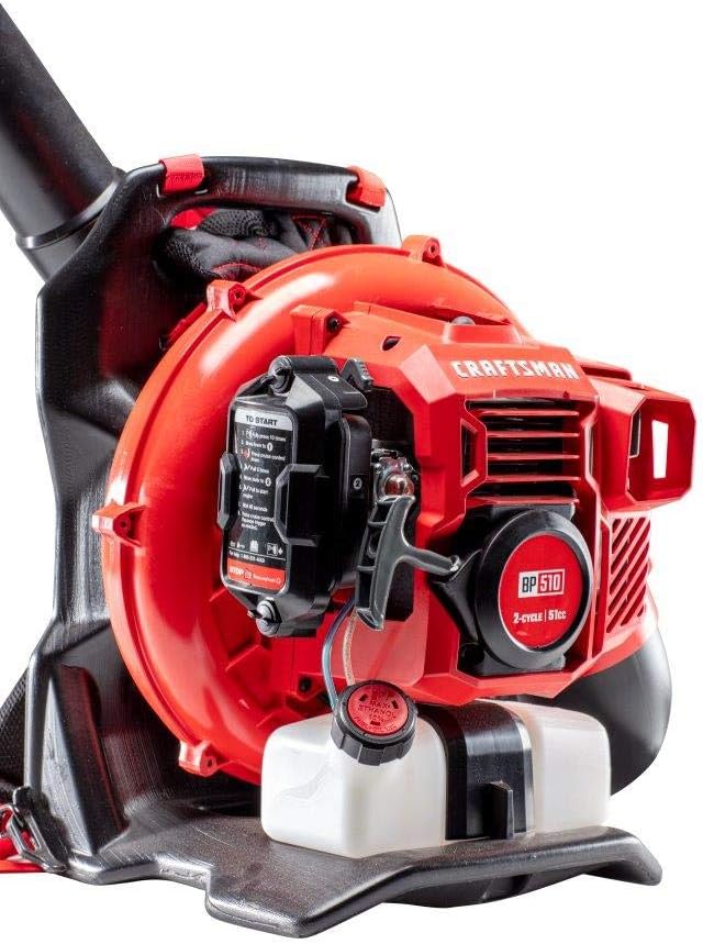 CRAFTSMAN Gas Powered Backpack Leaf Blower, Lightweight Backpack Blower, 220MPH, 51cc, 2-Cycle (CMXGAAMR51BP)1