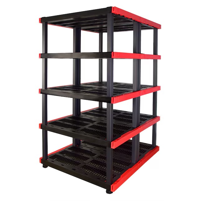 CRAFTSMAN Plastic Heavy Duty 5-Tier Utility Shelving Unit (40-in W x 24-in D x 72-in H), Black, (250-lb Capacity Per Shelf)``_11zon