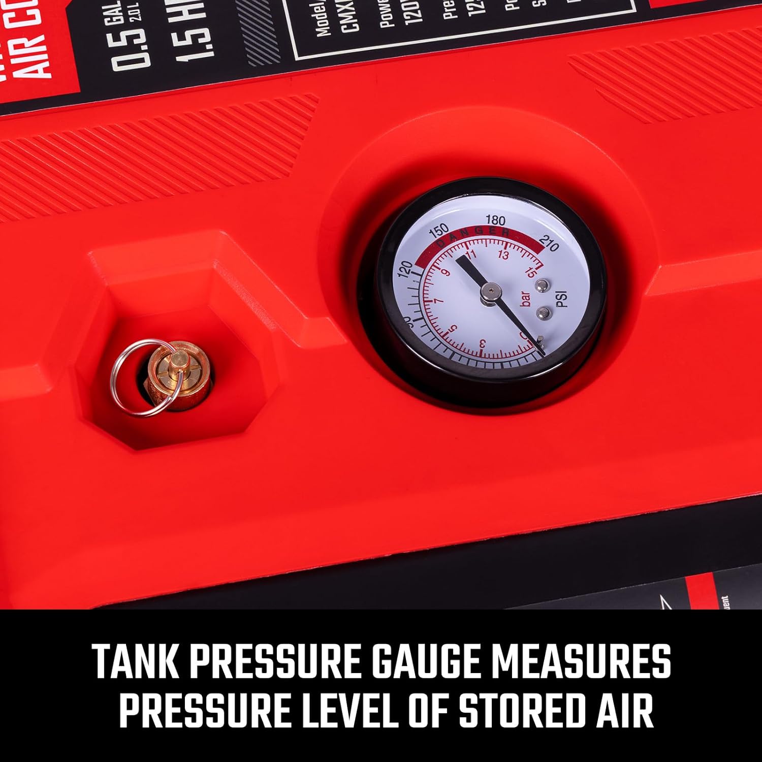 CRAFTSMAN Tire Inflator, All in One Wall Mount Air Compressor Oil-Free with Retractable 30ft Air Hose and Pressure Regulator, Great for Tire Inflation, Brad Stapler, Finishing Jobs,1.5HP 125PSI0
