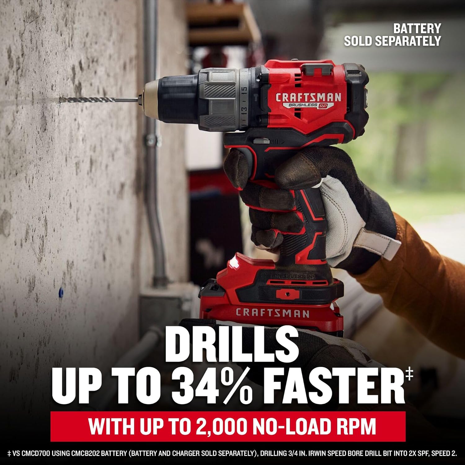 CRAFTSMAN V20 BRUSHLESS RP 1 2 in. Hammer Drill (Tool Only) (CMCD726B)3