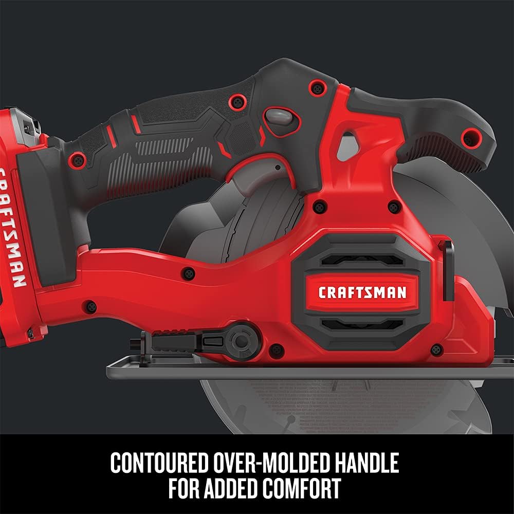 CRAFTSMAN V20 Cordless Circular Saw Kit, 6-1 2 inch, Battery and Charger Included (CMCS500M1)4