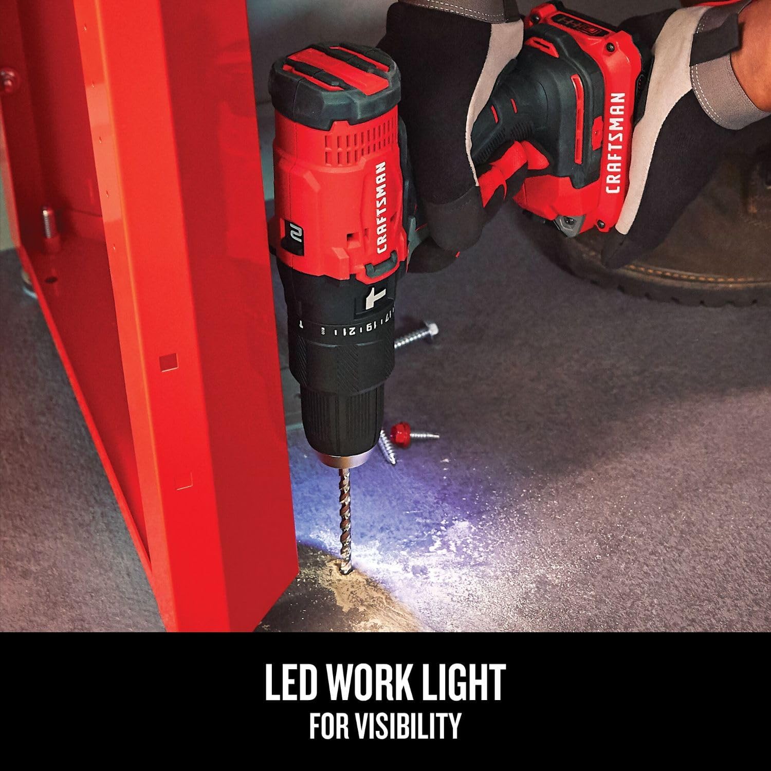 CRAFTSMAN V20 Cordless Hammer Drill, 1 2 inch, Battery & Charger Included (CMCD711D1)7
