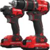 CRAFTSMAN V20 Cordless Hammer Drill and Impact Driver, Power Tool Combo Kit, 2 Batteries and Charger Included (CMCK220D2)