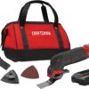CRAFTSMAN V20 Cordless Multi-Tool, Oscillating Tool Kit, 16 Piece Kit with Blades, Sand Paper, Battery and Charger Included (CMCE500D1)